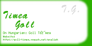 timea goll business card